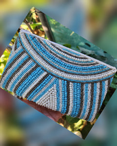 Waves Beaded Clutch